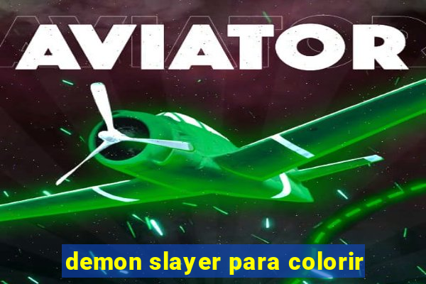 demon slayer para colorir